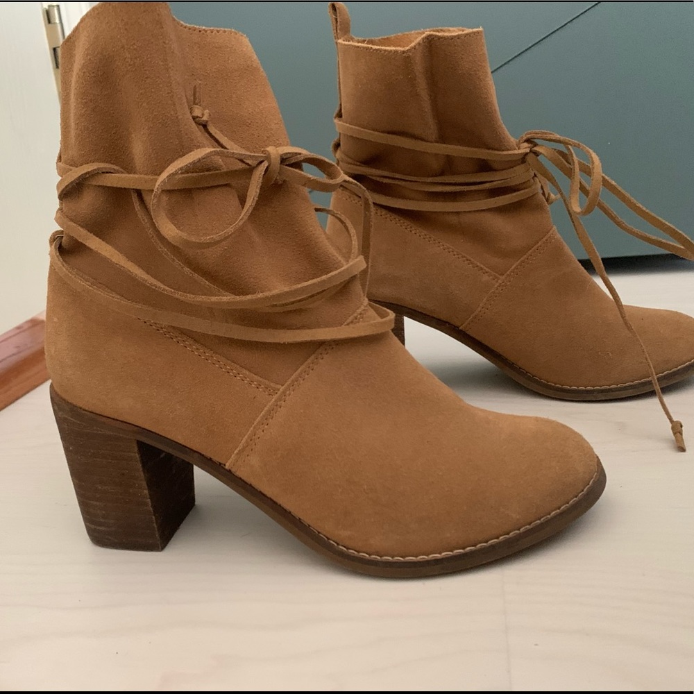 Toms heeled slouch leather boot